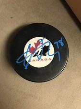 Calen Addison Autographed Auto Signed Puck Canada Penguins Wild Minnesota