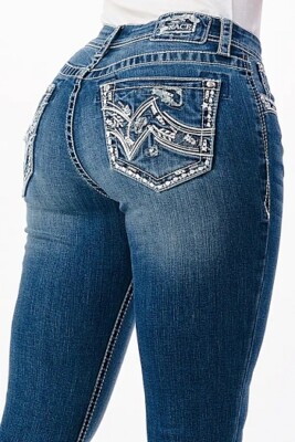 Jeans Grace in LA Bootcut Heavy Stitch EBS466SL