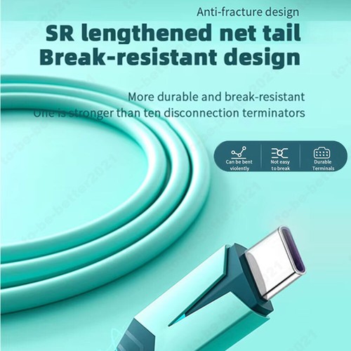 USB C Cable Fast Charging Data Cord Liquid Silicone Type C For Android Iphone - Picture 4 of 16