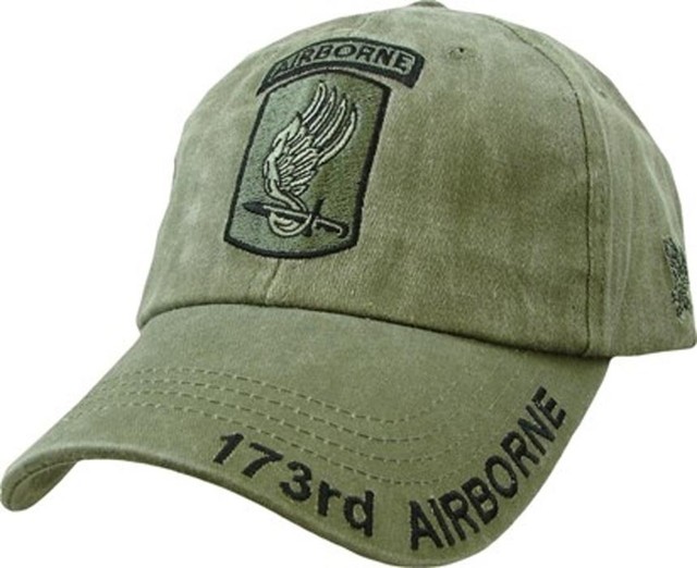 US ARMY 173RD AIRBORNE U.S. Army OD Green Military Baseball Cap Hat