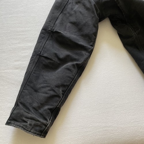Giacca Carhartt vintage nera trapuntata foderata tela 2XL lavoro invecchiato sbiadito - Foto 13 di 14