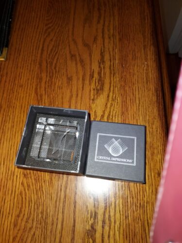 CRYSTAL IMPRESSIONS 3/D EAGLE IN FLIGHT 2" SQUARE W/ BOX Anheuser Busch - Picture 5 of 6