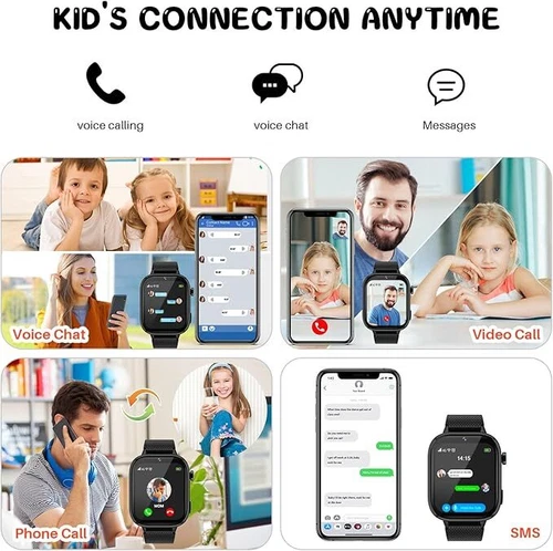 Kinder 4G Smartwatch mit Armbanduhr Phone Call GPS Ortungs Tracker SOS Kamera - Bild 3 von 42