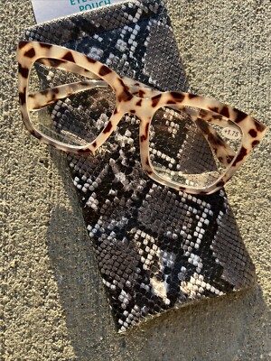 COOL CRYSTAL VISION READING GLASSES +1.75 BLACK & BONE TORTOISE
