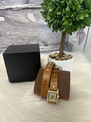 Michael Kors Mini Taylor Gold Studded Wrap Leather Watch