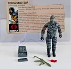 1984 Vintage GI Joe 3.75 Cobra Firefly v1 Card Back *99% Complete