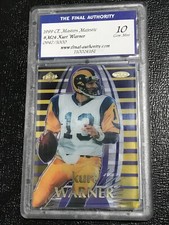 1999 CE MASTERS MAJESTIC SERIAL # 0947/3000 KURT WARNER ROOKIE CARD RC-FEB505