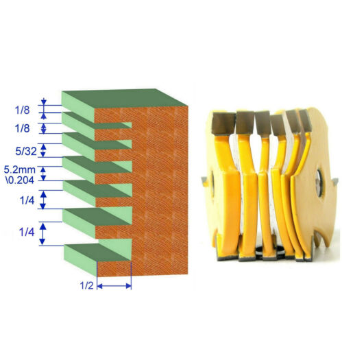 8pc 1/4" Shank Slot ,Assembly 6 cutters & 2 arbors Router Bit Set sct-888 - Picture 8 of 12