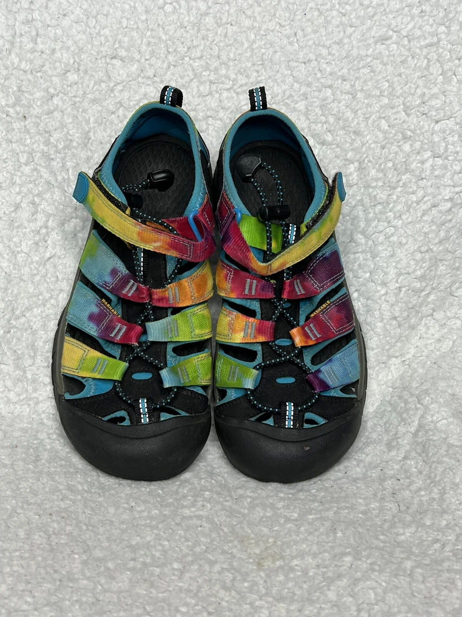 Keen Newport H2 1018441 Rainbow Tie Dye Sandals Shoes Youth Size 4