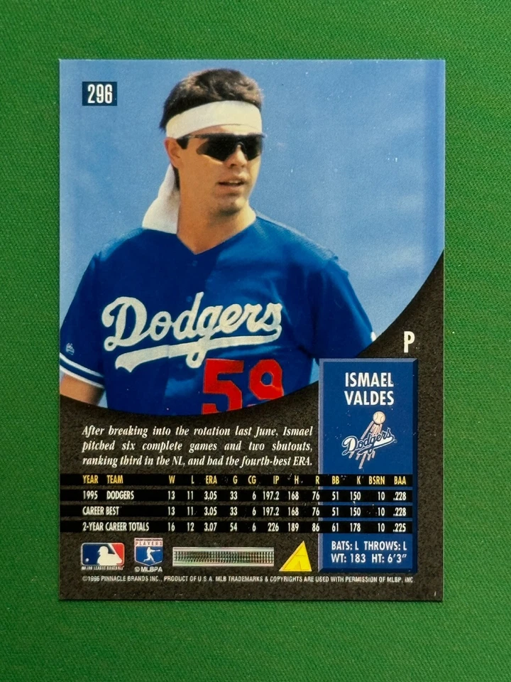 1996 Pinnacle Series 2 Baseball #296 Ismael Valdes - Image 2 of 2