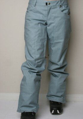686 Women Patron Insulated Snowboard Pant (S) Light Blue Denim L8W407-LTB