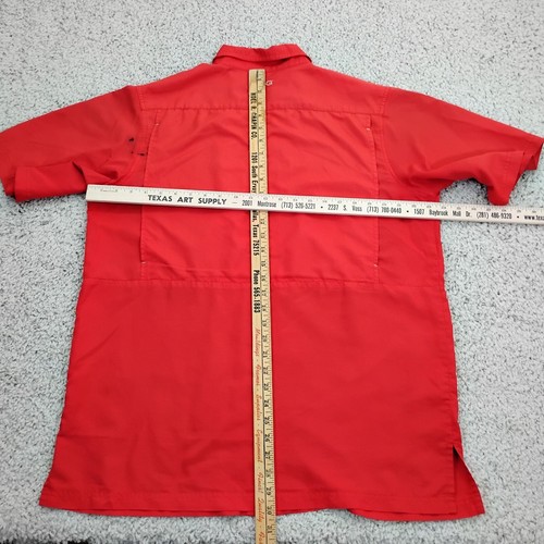 Game Guard Shirt Mens Large Red Outdoor Vented Hiking Fishing Polyester Beach A2 - Picture 14 of 18