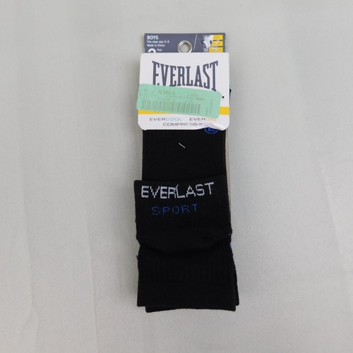 5 Pair Everlast Sport Boys Socks Size 3-9 - No Show & Compression Crew #4975 - Picture 4 of 9