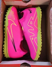Nike Jr Zoom Vapor 15 Academy Tf Youth Sz 6Y Soccer Cleats DJ5621-605 Pink Blast