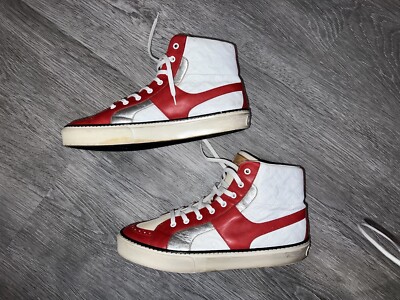 LOUIS VUITTON STREET SNEAKER BOOT MONOGRAM  red/white/silver mens UK 7/US8 