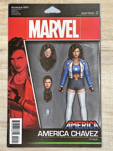 AMERICA #1 2017 JOHN TYLER CHRISTOPHER JTC ACTION FIGURE AMERICA CHAVEZ 1ST SOLO - Picture 2 of 11