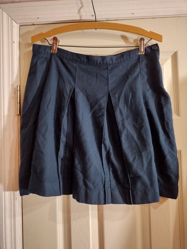 LANDS END Navy School Uniform Pleated Skirt Girls Size 8 Academia - Picture 8 of 9
