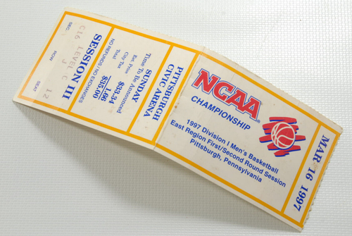 1997 NCAA Championship Division 1 Men's Basketball Ticket Stub - Civic Arena - Picture 3 of 4