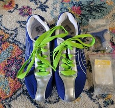 Women's Asics Hyper Rocket Girl II Track Cleats Spikes Shoes Silver Blue size 9
