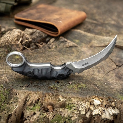 7'' Curved Blade Knife,5Cr,G10 Handle With K-sheath Karambit Knife,Full Tang - Picture 6 of 10