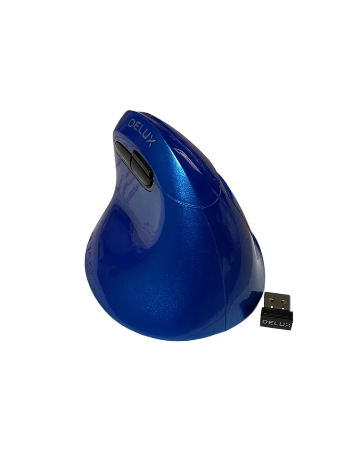 Delux M618Mini Ergonomic Vertical Mouse Wireless 2.4GHz Gaming With Usb Cord - Image 2 of 4