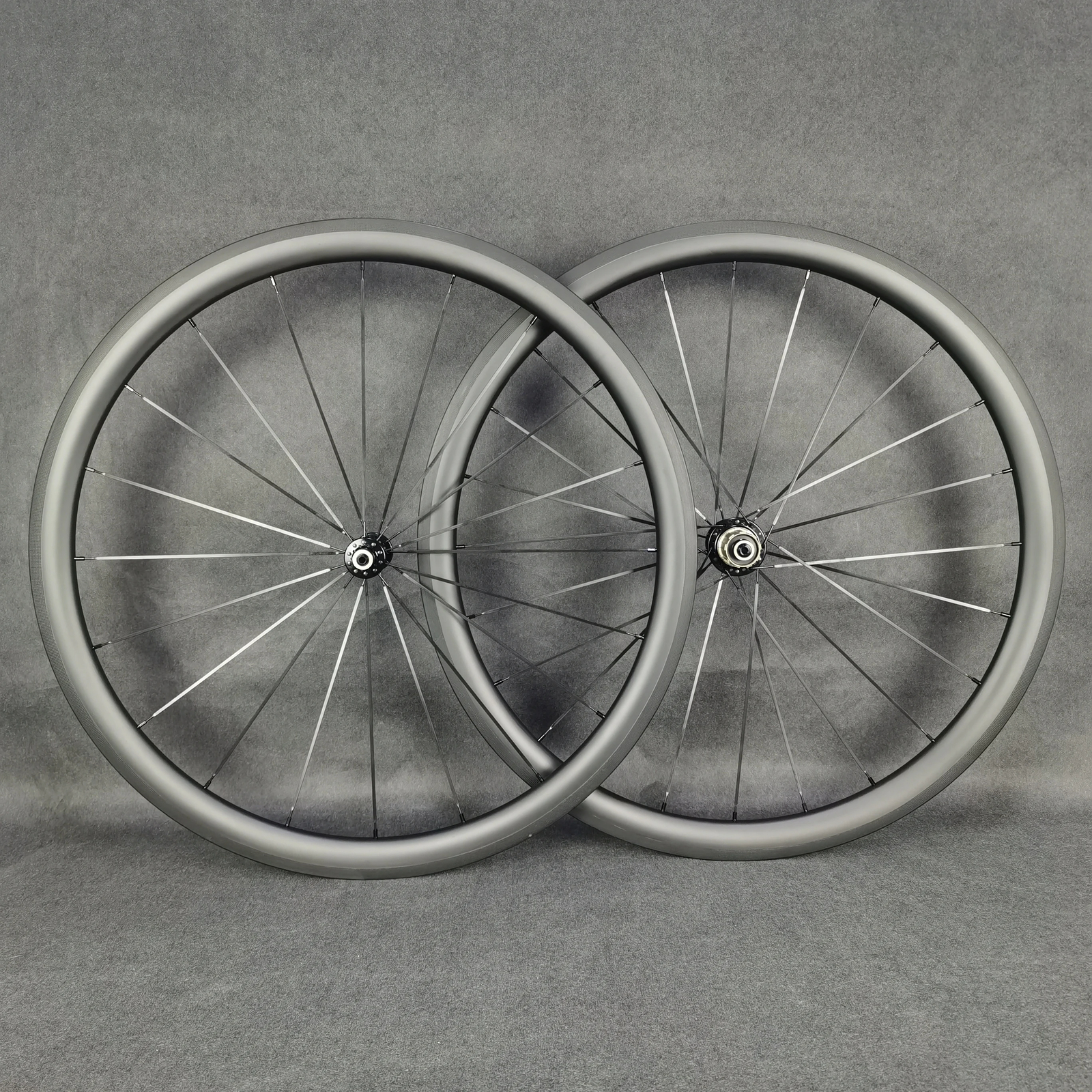 700C Road Bicycle V/Rim Brake Carbon Wheelset 38*25mm Clincher/Tubeless Wheels