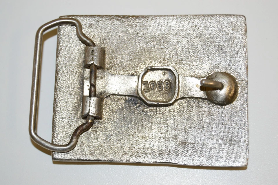 Hebilla de cinturón sólida bosque natural caza ciervo color vintage rara Foto 2 de 4