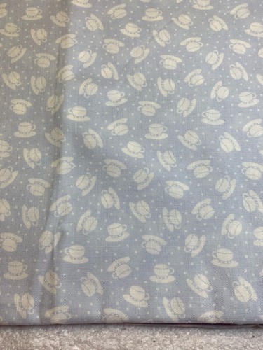 FAT QUARTER Mary Engelbreit Fabric Teapots On Light Blue Cotton Quilt Fabric - Picture 2 of 5