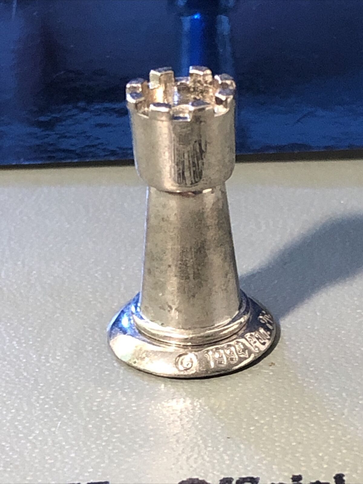 Star Trek Tridimensional 3D Chess Silver King. Single Piece 1994