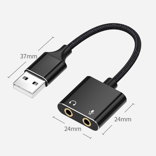 External USB to 3.5mm Sound Card for Superior Music and Voice Claritys - Afbeelding 8 van 8