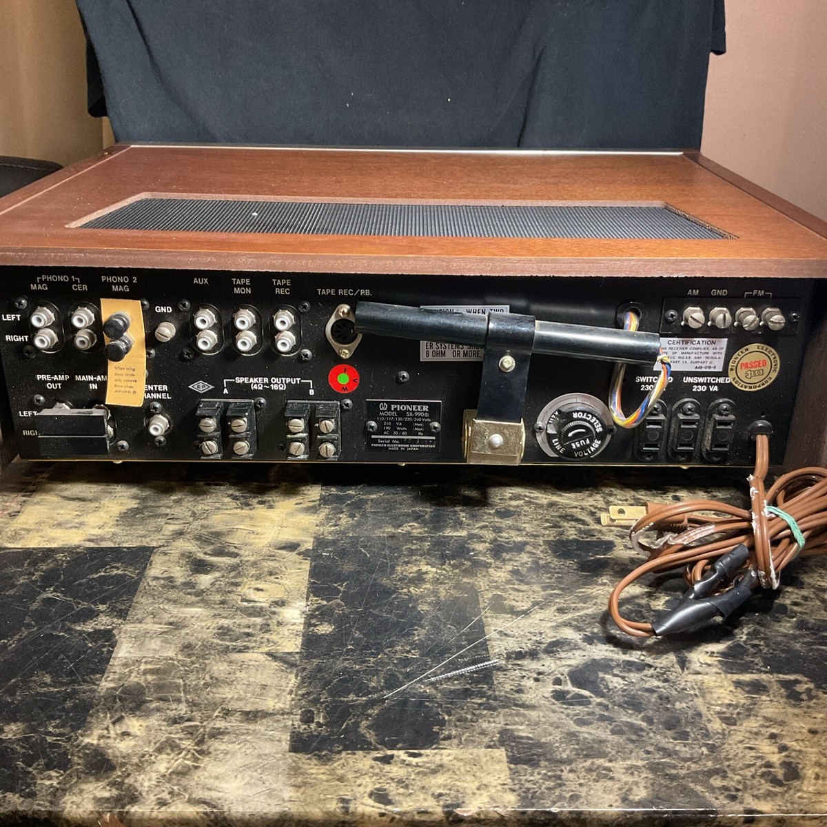 Vintage Pioneer SX-990 Solid State AM/FM Stereo Receiver W/ Box