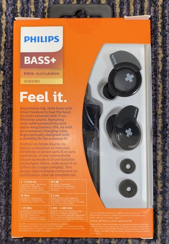 Philips - SHB4385BK/00 - Philips BASS+ Wireless Bluetooth Headphones - Stereo - - Picture 2 of 6