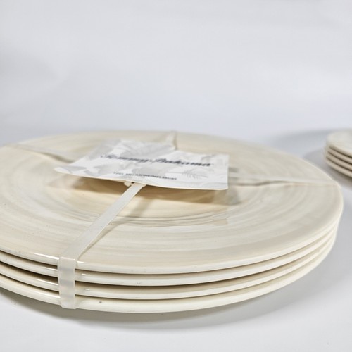 SET of 8 Tommy Bahama Melamine 11" & 8" Dinner Desert Plates Ceramic Look NWT - Picture 3 of 8