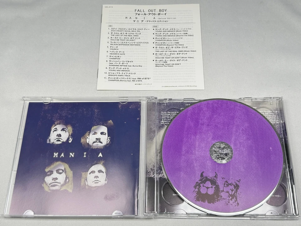 [CD + DVD] Fall Out Boy Mania Deluxe Edition Japan Import Bonus Tracks + Video - Immagine 3 di 3