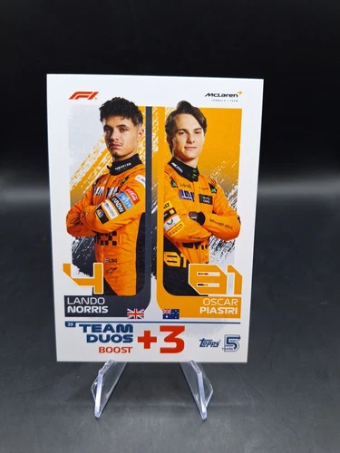 2024 TOPPS NORRIS / PIASTRI TURBO ATTAX TEAM DUOS CARD  #39 FORMULA 1 McLAREN