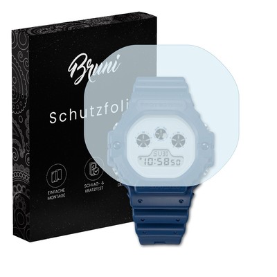 Bruni 2x Folie für Casio DW-5900WY-2 Schutzfolie Displayschutzfolie