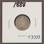 1888 10c Seated Liberty Silver Dime - Fine - Value Coin - SKU-T3333