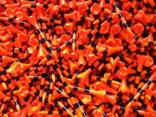 100 2 3/4" Pride Evolution Performance PTS Golf Tees 2.75 Orange Black Striped