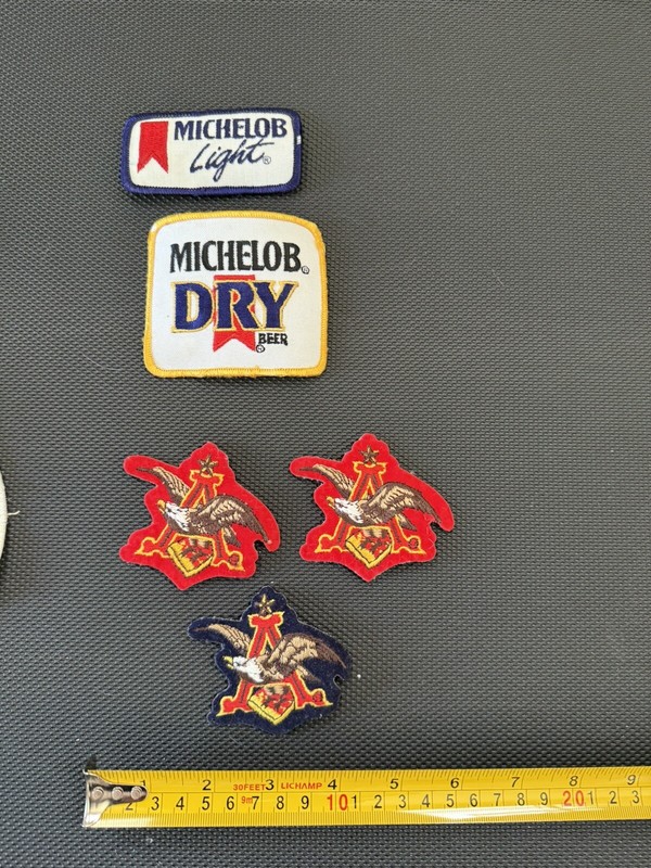 Busch, Michelob Anheuser patches-set of seven, collectible jacket patch 