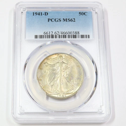 1941-D PCGS MS62 | Walking Liberty Half Dollar 50c US Coin #43680A