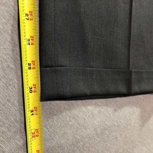 Men's Dress Pants 33 x 30.5 Straight Casual Basic Trousers Grey Bottoms - Picture 6 of 8