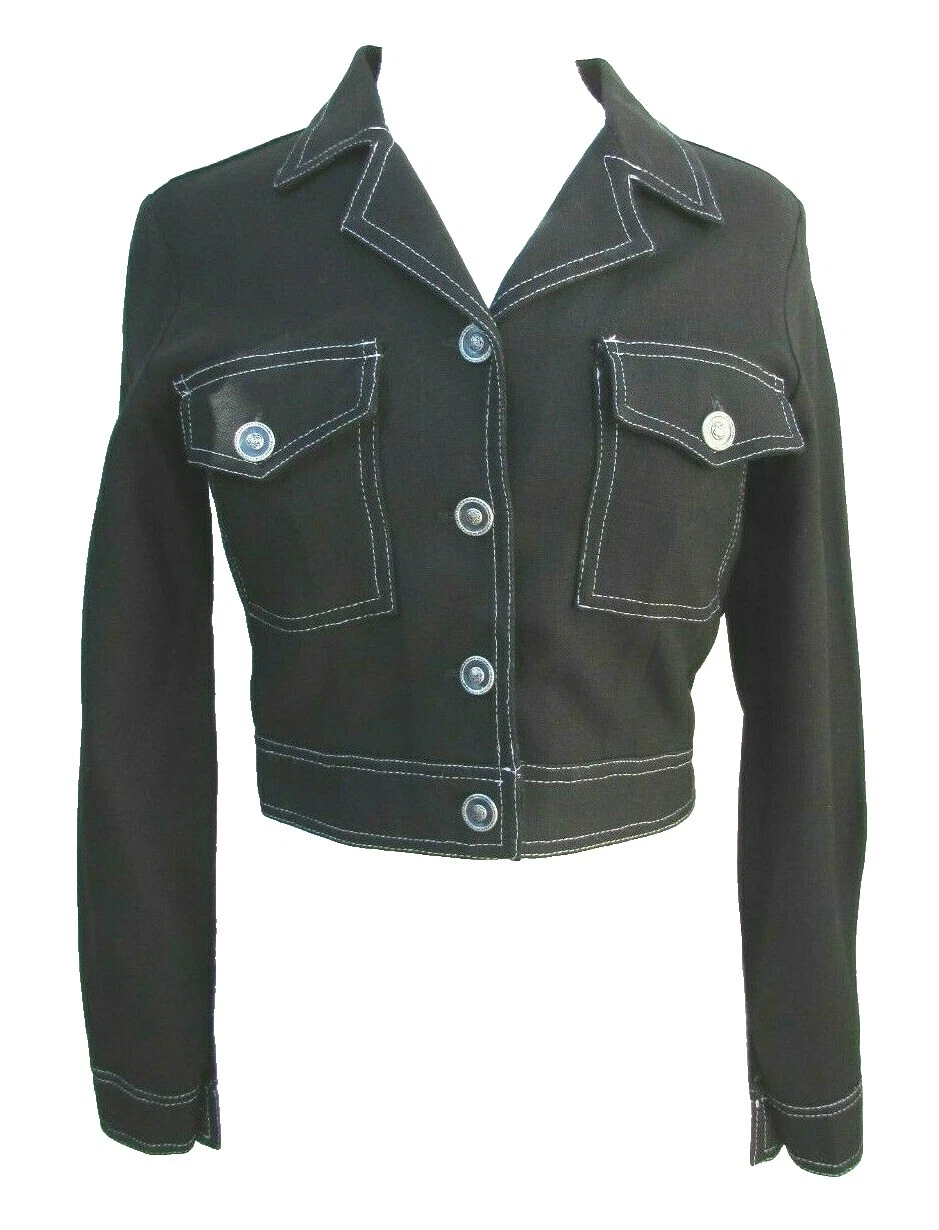 Militar/granjera ropa vintage 1990s Negro para Mujeres