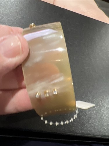 lucite rhinestone bangle 2.75 In Diameter - Picture 3 of 11