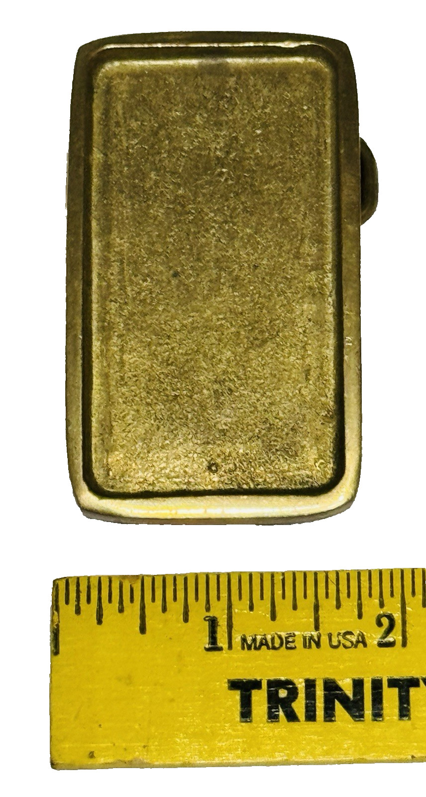 Belt Buckle Rectangle Solid Brass Mark 440 Taiwan… - image 4