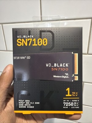 New WD BLACK SN7100 1TB NVMe Gen4 PCIe M.2 2280 Internal SSD WDBELG0010BBK