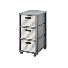 ROTHO großer Regal mit 3 Schubladen COUNTRY Capp/Anthrazit