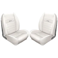 TMI Upholstery Front Bucket Seats White Sport II Series Pony Mustang 1965-196...