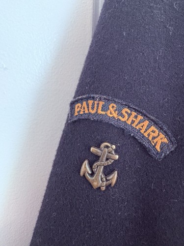 Paul & Shark Men’s Medium Navy Double-Breasted Wool Pea Coat Made in Italy - Picture 3 of 14
