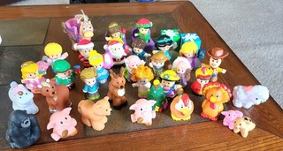 Lot Of 36 Mattel Fisher Price Little People Figures From Various Sets Animals
