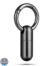 TISUR Tiny Keychain Pill Holder, Titanium Pill Case Waterproof Pill Fob for T